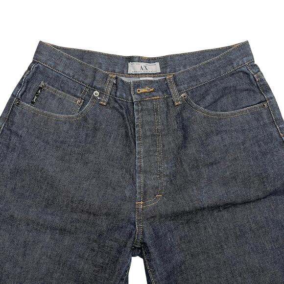 Armani Exchange Jeans 34 Regular Straight Fit blue Wash Designer - Picture 2 of 6